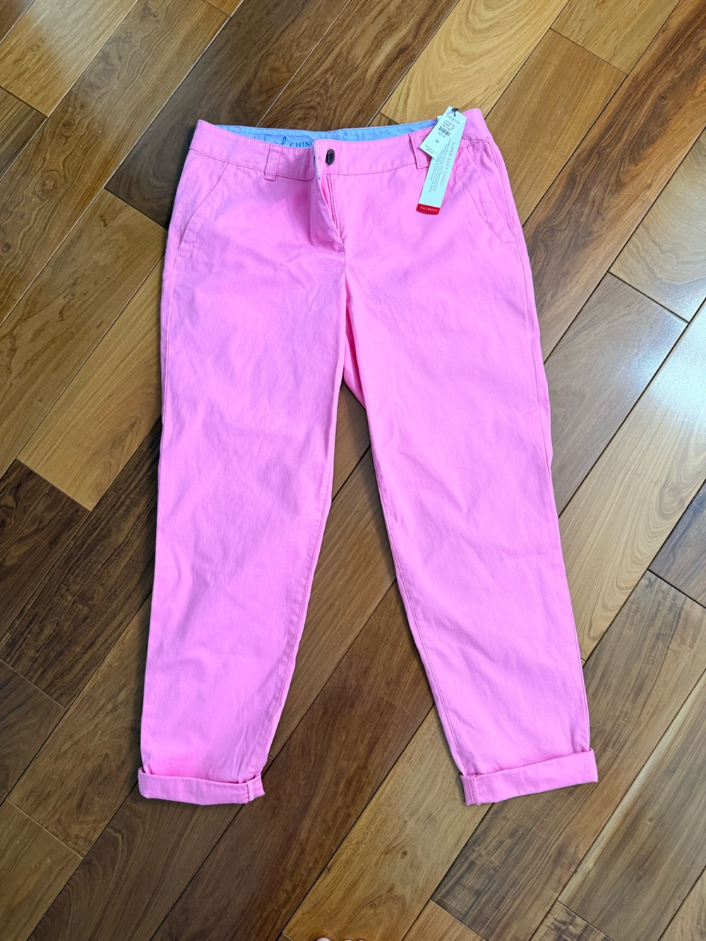 Talbots Bright Pink Cropped Chino Pants